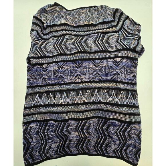 Lucky Lotus Womens Multicolor Patterned Cardigan Sweater Size L - Picture 5 of 8